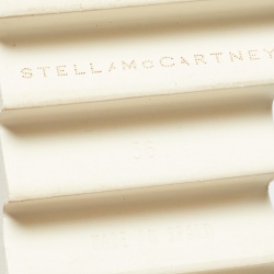 Pre Owned Stella McCartney Black Faux Woven Leather Wicker Platform Slides Sandals Size 36