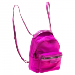 Pre Owned Stella McCartney Dark Pink Nylon Falabella Backpack