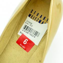 Pre Owned Stuart Weitzman Nude Patent Lola Pumps Size 36.5