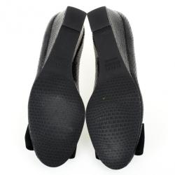 Stuart Weitzman Black Python Embossed Caring Wedges Size 36.5