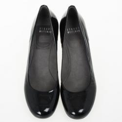 Stuart Weitzman Black Patent Lola Pumps Size 37