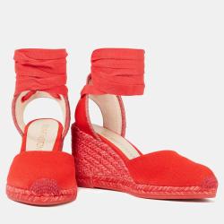 Stuart Weitzman Canvas Wedge Espadrilles 39