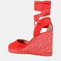 Stuart Weitzman Canvas Wedge Espadrilles 39