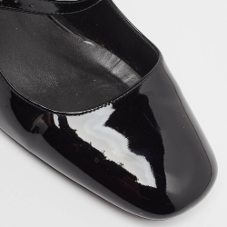 Stuart Weitzman Black Patent Mary Jane Block Heel Pumps Size 42