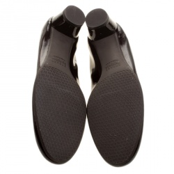 Pre Owned حذاء كعب عالي ستيوارت وايتزمان سكرانش جلد لامع بني مقاس 39.5