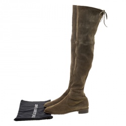 Stuart Weitzman Khaki Suede Over The Knee Boots Size 40