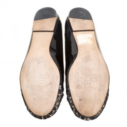 stuart weitzman black patent flats