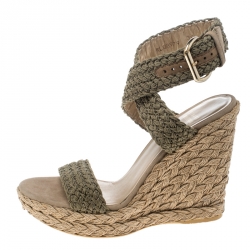 Stuart weitzman alex crochet wedge shops espadrilles