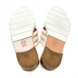 Stuart Weitzman Beige Leather Crisscross Slide Sandals Size 36