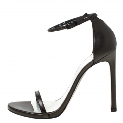 Stuart Weitzman Black Nudist Open Toe Sandals Size 39