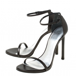 Stuart Weitzman Black Nudist Open Toe Sandals Size 39