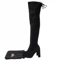 Stuart Weitzman Black Suede Over The Knee Boots Size 38