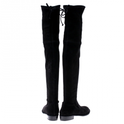 Stuart Weitzman Black Suede Lowland Over The Knee Boots Size 38