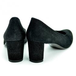 Pre Owned Stuart Weitzman Black Solar Goosebump Pumps Size 38.5