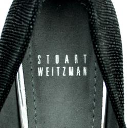 Pre Owned Stuart Weitzman Black Solar Goosebump Pumps Size 38.5