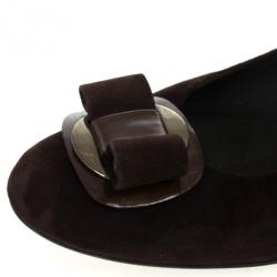 Stuart Weitzman Brown Suede Bow Wedges Size 39.5