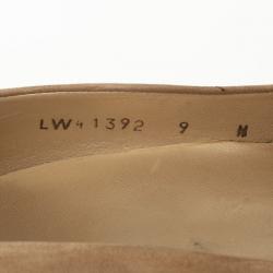 Stuart Weitzman Beige Suede Peep Toe Pumps Size 41.5