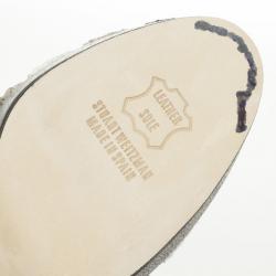 Pre Owned Stuart Weitzman Black Bradford Woven Braided Leather Platform Sandals Size 38.5