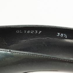 Stuart Weitzman Metallic Patent Victoria Peep Toe Platform Pumps Size 38.5