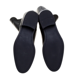 Pre Owned Stuart Weitzman Black Leather Over The Knee Boots Size 36