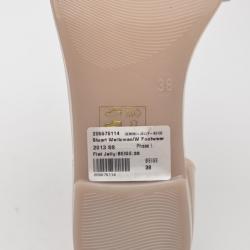 Stuart Weitzman Gemini Glitter Bow Jelly D'orsay Flats Size 38