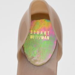 Stuart Weitzman Gemini Glitter Bow Jelly D'orsay Flats Size 38