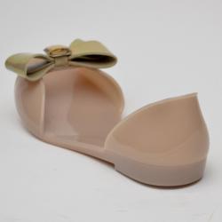 Stuart Weitzman Gemini Glitter Bow Jelly D'orsay Flats Size 38