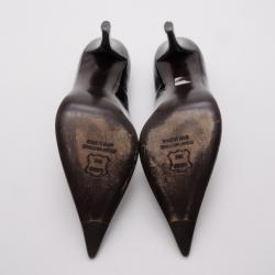 Pre Owned Stuart Weitzman for Russell & Bromley Black Patent Pumps Size 36.5