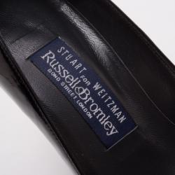 Pre Owned Stuart Weitzman for Russell & Bromley Black Patent Pumps Size 36.5