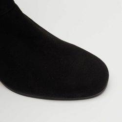 Stuart Weitzman Black Suede Pearl Studded Knee Length Boots Size 39.5