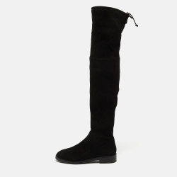 Black Suede Lowland Over The Knee Boots