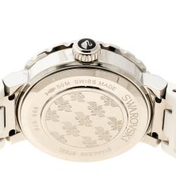 Pre Owned Swarovski White Stainless Steel Octea Sport Women's Wristwatch 39 mm