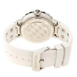 Pre Owned Swarovski White Stainless Steel Octea Sport Women's Wristwatch 39 mm
