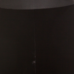 T By Alexander Wang Black Velvet Flounce Midi Skirt S