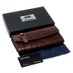 S.T. Dupont Brown Leather Rey Star Wars Long Wallet