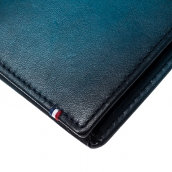 S.T. Dupont Blue/Black Ombre Leather Atelier Bifold Long Wallet