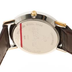 Pre Owned S.T. Dupont Gold Dial Gold Plated Stainless Steel Women's Watch 32 mm