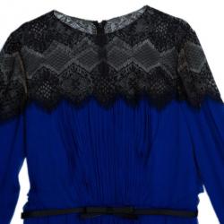 مملوكة مسبقًا Tadashi Shoji Chantilly Lace Chiffon Flare Cocktail Dress XL