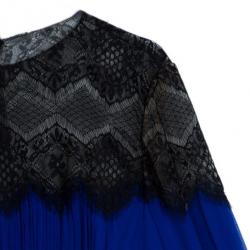 مملوكة مسبقًا Tadashi Shoji Chantilly Lace Chiffon Flare Cocktail Dress XL