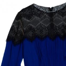 مملوكة مسبقًا Tadashi Shoji Chantilly Lace Chiffon Flare Cocktail Dress XL