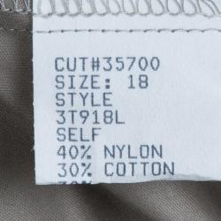 مملوكة مسبقًا Tadashi Shoji Grey Sequin Belted Gown XXL