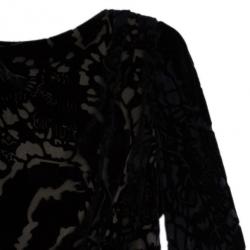 مملوكة مسبقًا Tadashi Shoji Soft Velvet Embroidered Gown S