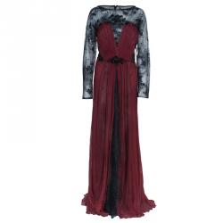 Tadashi Shoji Bead Embellished Ruched Chiffon Red Gown XXL