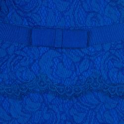 مملوكة مسبقًا فستان تداشي شوجي أزرق ملكي دانتيل S