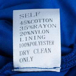 مملوكة مسبقًا فستان تداشي شوجي أزرق ملكي دانتيل S