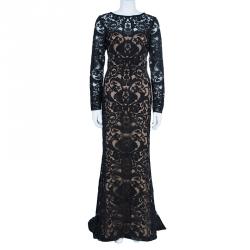 tadashi black lace dress