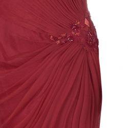 مملوكة مسبقًا Tadashi Shoji Crimson Lace Tulle Gown XXL