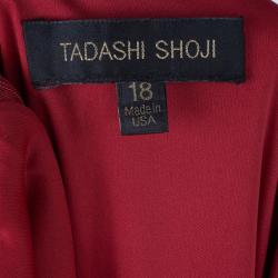 مملوكة مسبقًا Tadashi Shoji Crimson Lace Tulle Gown XXL