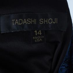 مملوكة مسبقًا فستان تداشي شوجي كحلي أكمام دانتيل طويلة XL