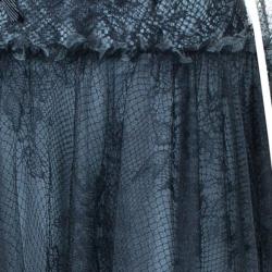 Tadashi Shoji Off-Shoulder Lace Tulle Gown L